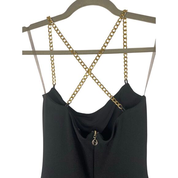 Nookie Estella Gown Maxi Dress Gold Chain Strap Formal Gala Party Prom Classy XS - Picture 8 of 10